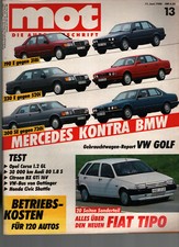 Zeitschrift MOT Auto #13 von 1988 Fiat Tipo Oettinger Bus Corsa Citroen BX