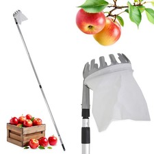 Obst Pflücker m. Teleskop Stiel bis 240cm - Apfel Birne Frucht Baum Ernte Helfer