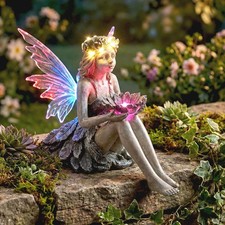 Solar gartenfigur mit rgb - gartenfigur,
