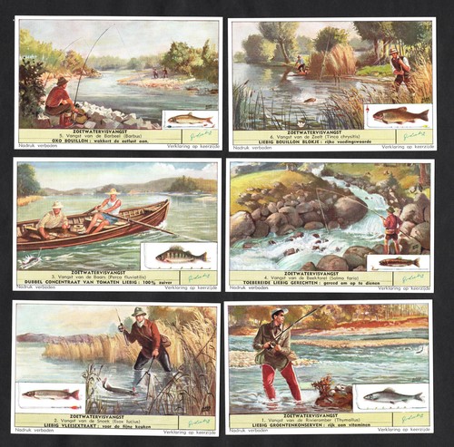 Süßwasser angeln karten set - karten,