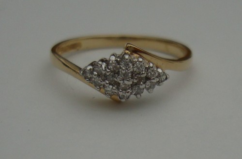 Diamant 9ct gelb - diamant, gelb/weiss