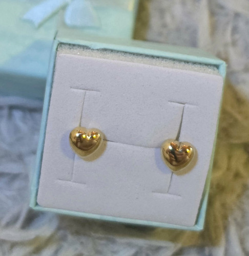 Herz ohrstecker 18k - herz,