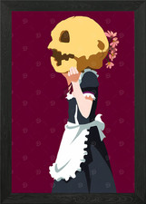 Dienstmädchen mit Totenkopf