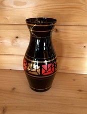 Art‑Déco Glasvase schwarz |