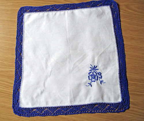 Tolles taschentuch mit blauer - mit,