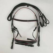 Dt Saddlery Trense, farbig unterlegt, zwei Nasenriemen, Cob/VB, NEU o. Etikett