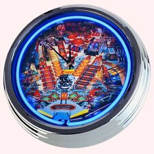 N-0808 Wanduhr "Flipper Table Terminator Williams 1991" Wohnzimmer Neonuhr Uhr
