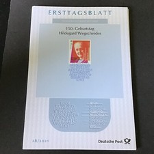 ETB 28/2021 - Mi.-Nr. 3625 - Hildegard Wegscheider - ESST Bonn