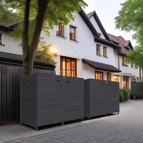 Mülltonnenbox aus holz bis - aus,