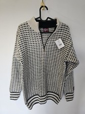 Weiß Schwarzer 100% Wolle