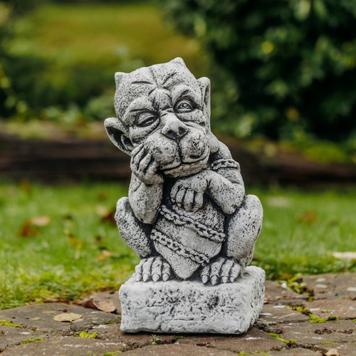 Gargoyle auf sockel motiv - gargoyle,