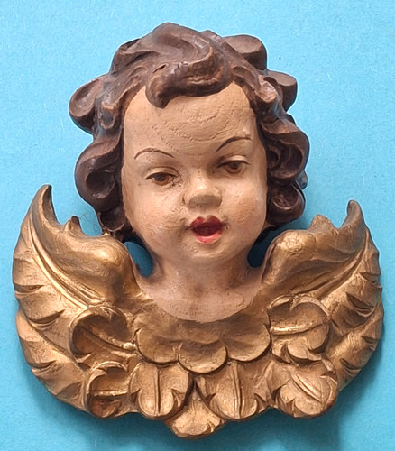Putte engel holzfigur aus - holzfigur,