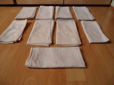 9 Stoffservietten weiß mit  Gebrauchsspuren
