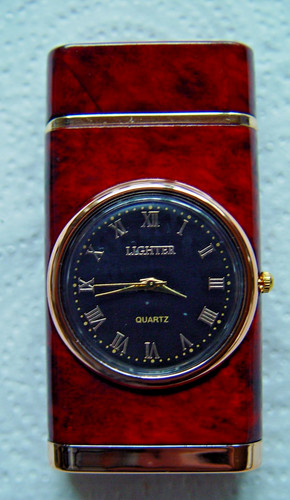 Feuerzeug gas mit uhr - uhr, luxus