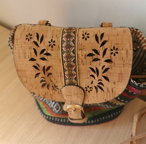 Kleine bunte korkhandtasche - bunte,