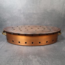 Massives Doppel Stövchen Teestövchen Kupfer Warmer calentador de latón