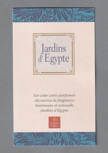 Werbekarte garten ägyptens - werbekarte,