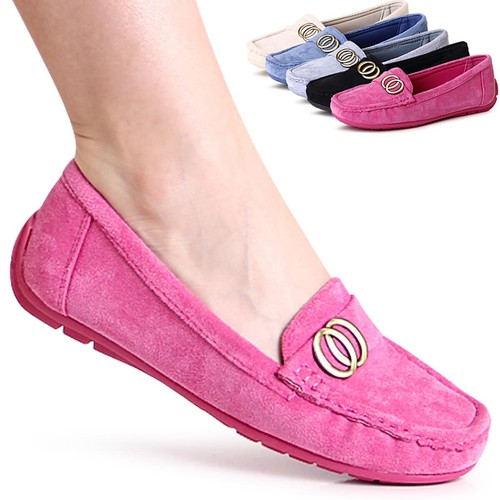 Damen velours mokassins - velours,