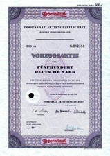 Doornkaat Aktiengesellschaft Vorzüge 1966  500 DM