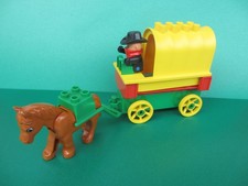 Lego Duplo Western Kutsche mit Pferd Cowboy Wild West (060224W)