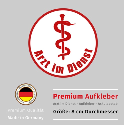 Arzt dienst aufkleber - im, pkw