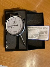 Messuhr 0-10 mm, Ablesung 0,01 mm, mit Stoßschutz u. Toleranzmarken in Etui