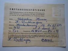 NSU FOX Empfangsbestätigung