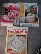 Diana ANNA Filethäkeln 3 Hefte Häkeln Deckchen Handarbeit