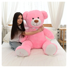 XXL Teddybär Plüsch Kuschel Stoff Plüsch Riesen Teddy Bär Groß 160cm ROSA