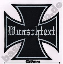 Patch Aufnäher Nr.3 Iron Cross Wunschtext  Aufnäher Patch Embleme Eisernes Kreuz