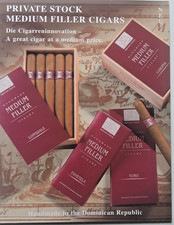 Privat Stock  Zigarren Werbeschild Pappe