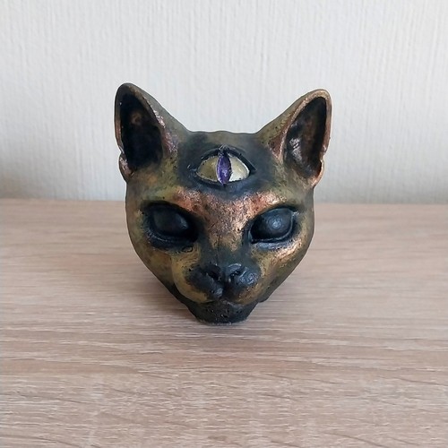 Orgonit katzenkopf mit auge - orgonit,