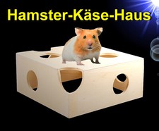 Nager 🐹 HOLZ HAMSTER HAUS 🐹 Rennmaus Maus Gerbil Kleintier Zubehör Bett Nest