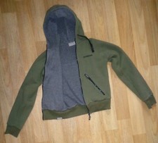 SHISHA Hoodie Kapuzenpullover XS Army Grün Fleece Innenfutter Streetwear