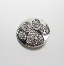 18mm Strass Pfote Hund Wechselknopf Druckknopf Chunk Click Snap Button Strass
