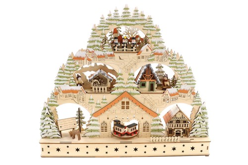 Schwibbogen drehender zug - schwibbogen,