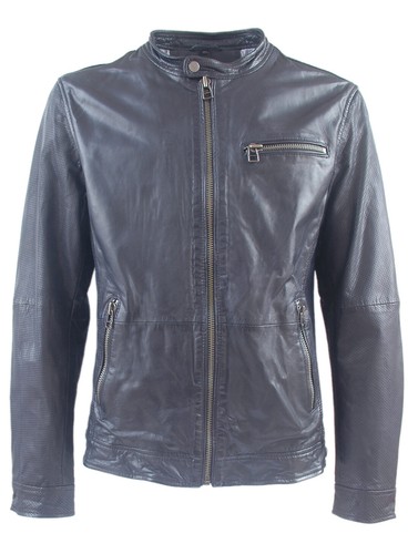 Herren lederjacke bikerjacke - herren,