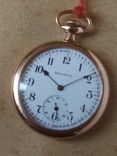 antike seltene amerik Burlington Watch Chicago 8S Taschenuhr 21 Jew läuft gut