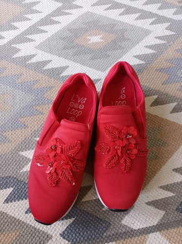 Damen sneaker rot - damen, blume