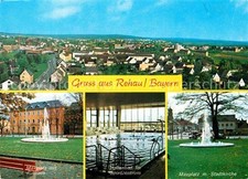 Rehau Bayerische Ostmark Fliegeraufnahme Maxplatz Rathaus Hallenbad 