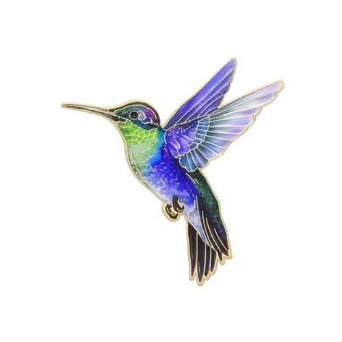 Blauer kolibri anstecker vogel - blauer,