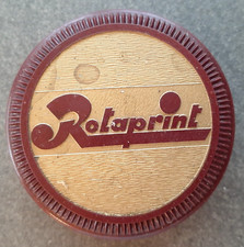 Alte runde Bakelitdose Rotaprint Berlin Vintage Werbung