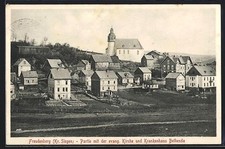 AK Freudenberg /Kr. Siegen, Evangelische Kirche und Krankenhaus Bethesda 1911 