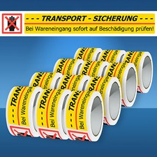 12 Rollen PP-Packband Transport-Sicherung Warn-Klebeband Paketband, 50 mm, gelb