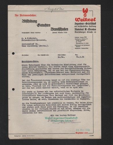 Radebeul brief 1956 - radebeul,, weitzel