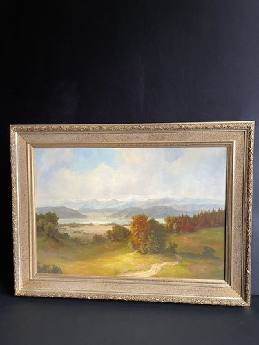 Antikes ölgemälde landschaft - antikes,