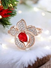 🌹EDLES Damen Ring Rosegold