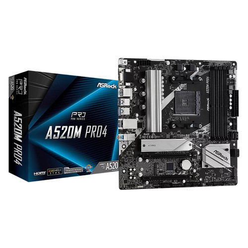 Asrock a520m pro4 mainboard - a520m,
