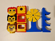 Duplo Primo Steine. Fenster, Tier Köpfe Gesicht, Windmühle, guter Zustand.
