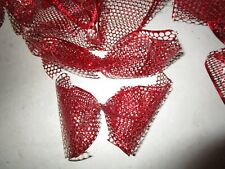 50 rote  Schleifen aus Metallfolie  Bastelmaterial Dekoration